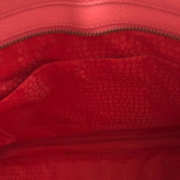 Kate Spade New York Wellesley Flamingo Coral Pink Leather Large Tote Handbag - Picture 5 of 9